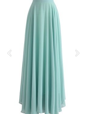 Chicwish Mint Green Maxi Skirt